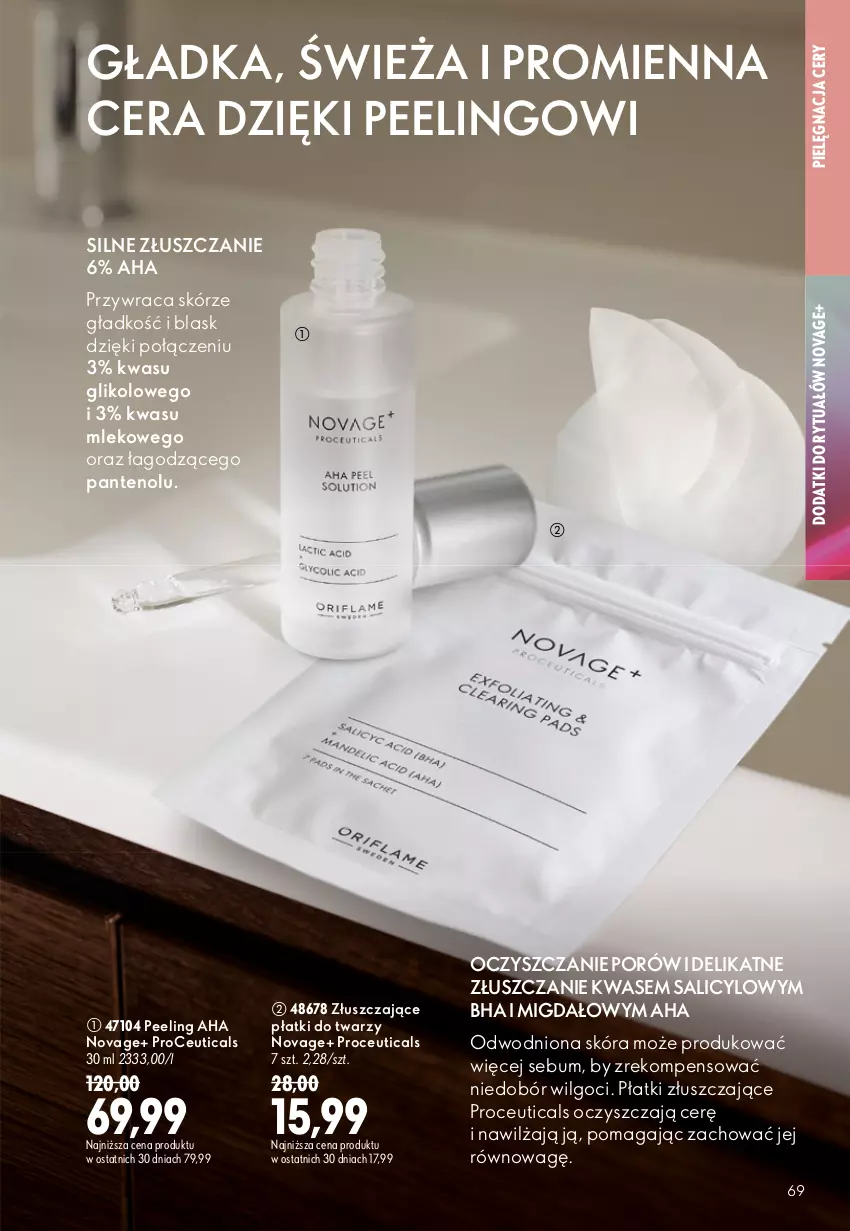 Gazetka promocyjna Oriflame - eKatalog 13 - ważna 09.09 do 29.09.2026 - strona 69 - produkty: LG, Mleko, NovAge, Peeling, Por