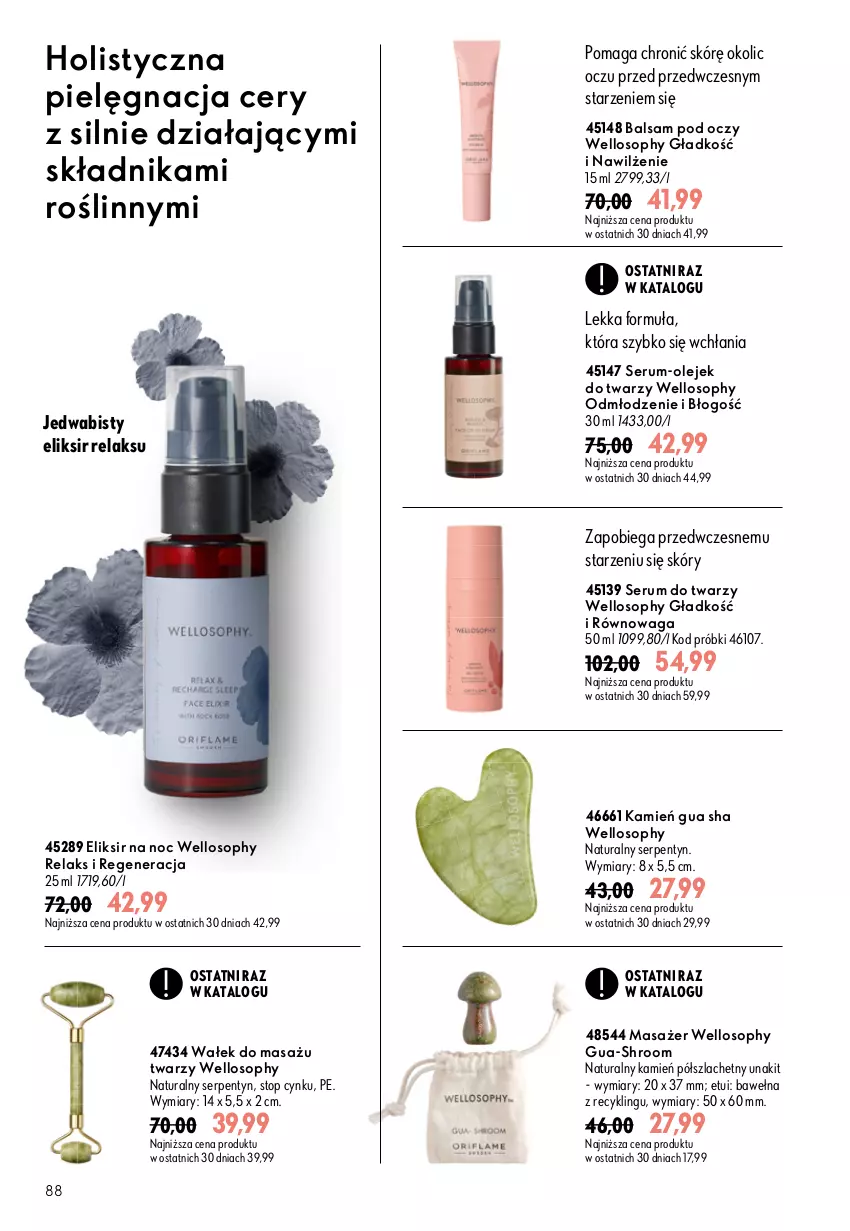 Gazetka promocyjna Oriflame - eKatalog 13 - ważna 09.09 do 29.09.2026 - strona 88 - produkty: Balsam pod oczy, Cynk, Masażer, Olej, Rum, Ser, Serum, Serum do twarzy, Top, Waga, Wałek, Wełna