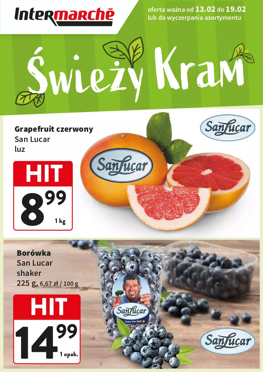 Gazetka promocyjna Intermarche - Świeży HIt - ważna 13.02 do 19.02.2025 - strona 1 - produkty: Borówka, Gra