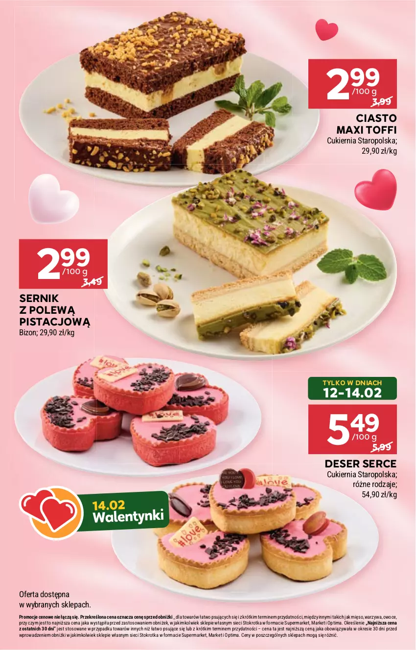 Gazetka promocyjna Stokrotka - Supermarket - ważna 12.02 do 18.02.2026 - strona 11 - produkty: Cukier, Deser, Mięso, Optima, Owoce, Ser, Warzywa