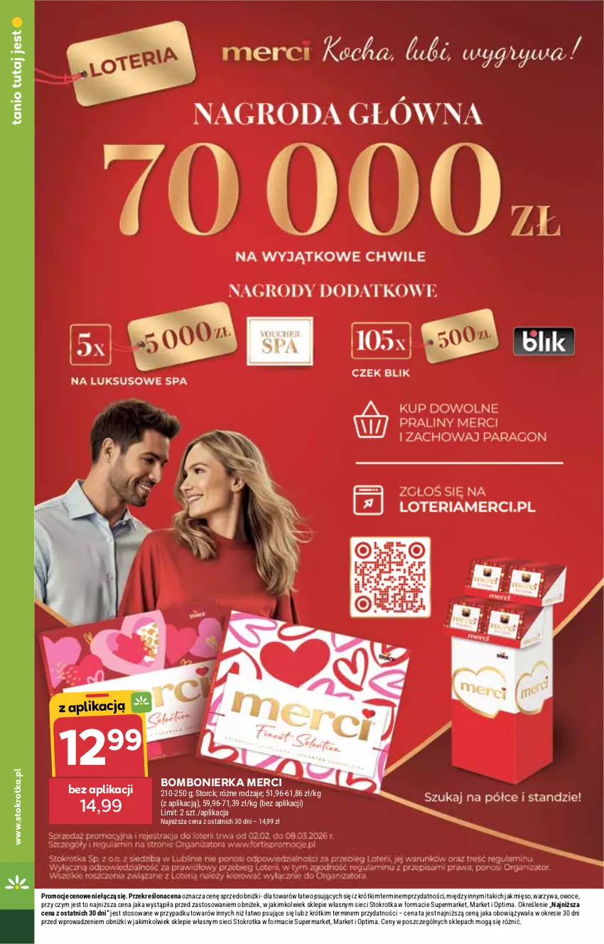 Gazetka promocyjna Stokrotka - Supermarket - ważna 12.02 do 18.02.2026 - strona 22 - produkty: Merci, Mięso, Optima, Owoce, Warzywa