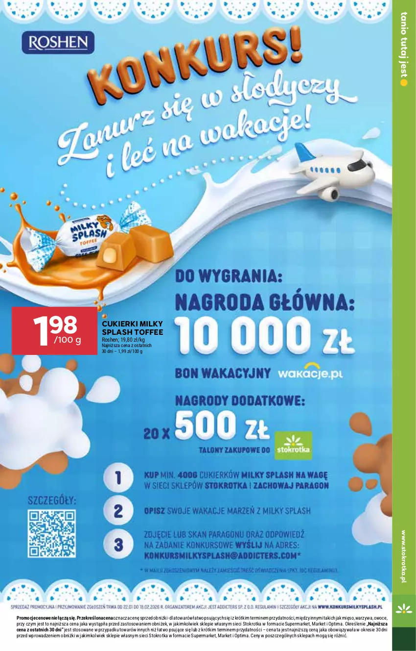 Gazetka promocyjna Stokrotka - Supermarket - ważna 12.02 do 18.02.2026 - strona 23 - produkty: Cukier, Cukierki, Mięso, Optima, Owoce, Warzywa