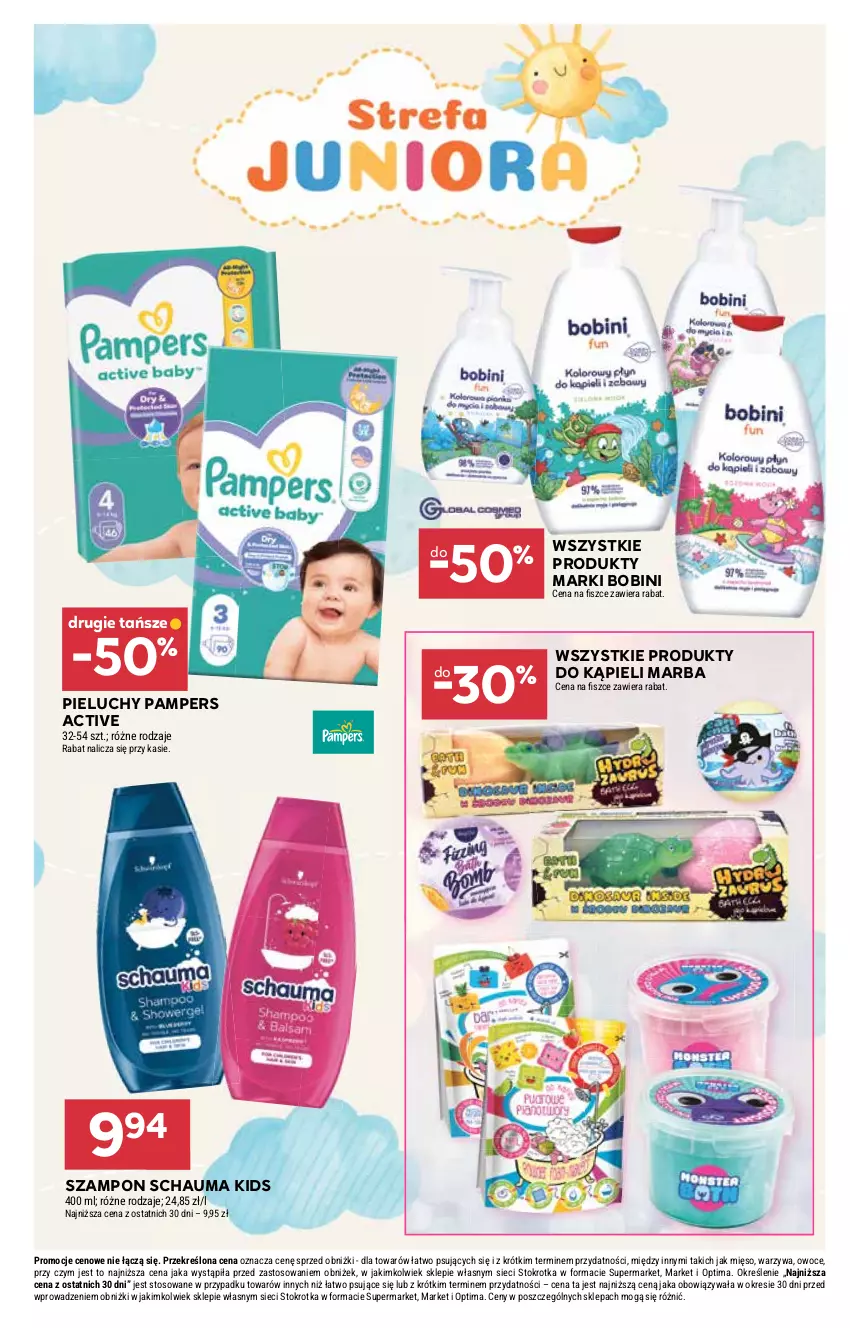 Gazetka promocyjna Stokrotka - Supermarket - ważna 12.02 do 18.02.2026 - strona 41 - produkty: Mięso, Optima, Owoce, Pampers, Pieluchy, Schauma, Szampon, Warzywa