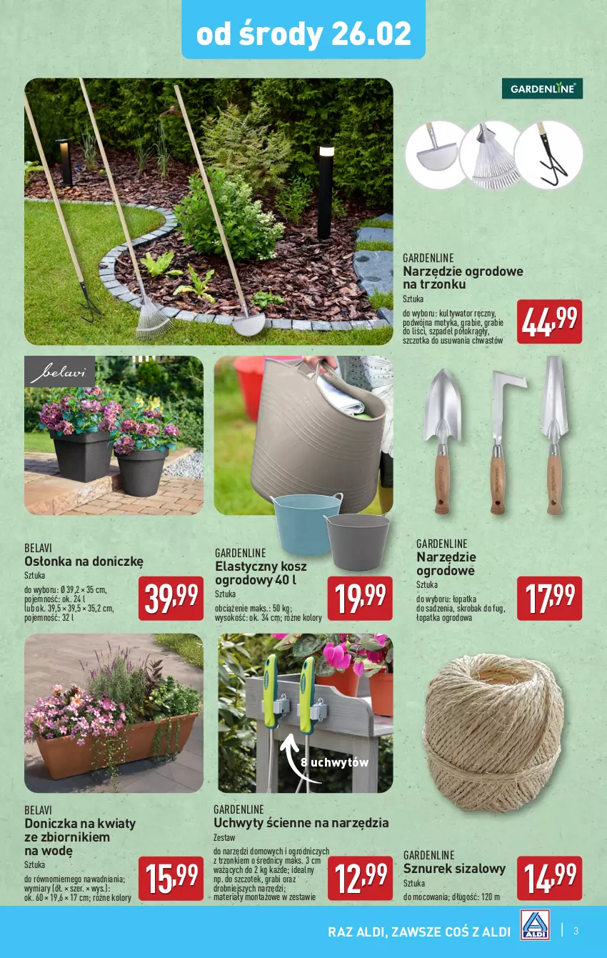 Gazetka promocyjna Aldi - Artykuły przemysłowe i tekstylia - ważna 26.02 do 01.03.2025 - strona 3 - produkty: Gra, Kosz, Osłonka, Sok, Szczotka, Sznurek, Uchwyty