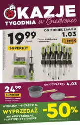 Gazetka promocyjna Biedronka - Okazje tygodnia - Gazetka - ważna od 17.03 do 17.03.2021 - strona 1 - produkty: Biuro, Patelnia, Rondel