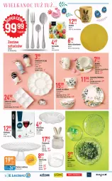 Gazetka promocyjna E Leclerc - Gazetka - ważna od 08.04 do 08.04.2023 - strona 14 - produkty: Ser, Salaterka, Serwetki, Pojemnik, Talerz, Talerz deserowy, Filiżanka, Zestaw sztućców, Kubek, Deser, Kieliszek