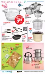 Gazetka promocyjna E Leclerc - Gazetka - ważna od 08.04 do 08.04.2023 - strona 16 - produkty: Sok, Skrobaczka, Garnek, Czajnik, Bulion, Fiskars, Lion, Solniczka, Pieprz, Nóż szefa kuchni, Znicz, Chleb, Pieprzniczka, Patelnia, Fa