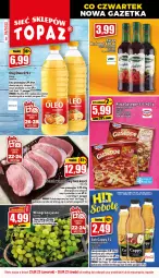 Gazetka promocyjna Topaz - Gazetka - Gazetka - ważna od 28.09 do 28.09.2022 - strona 1 - produkty: Top, Sok, Coca-Cola, Pizza, Schab wieprzowy, Cappy, Wino, Waga, Oleo, Olej, Herbapol, LG