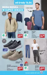 Gazetka promocyjna Aldi - Artykuły przemysłowe i tekstylia - Gazetka - ważna od 16.04 do 16.04.2025 - strona 13 - produkty: Top, Sneakersy, Kurtka, T-shirt, Moda, Spodnie, Fa