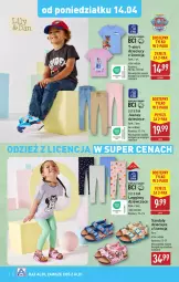 Gazetka promocyjna Aldi - Artykuły przemysłowe i tekstylia - Gazetka - ważna od 16.04 do 16.04.2025 - strona 4 - produkty: Gin, Sandał, T-shirt, Legginsy, Dzieci