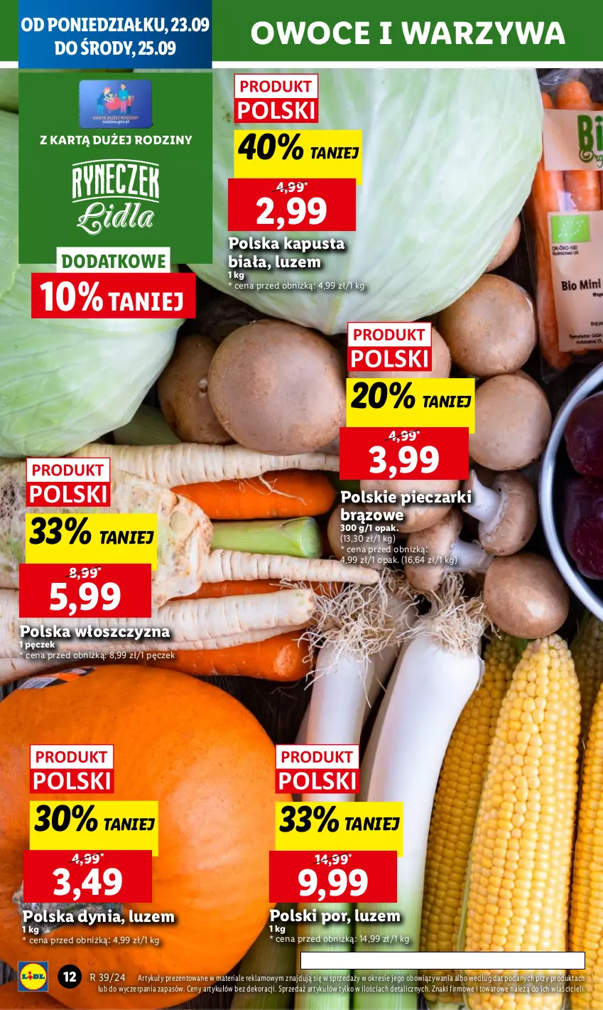 Gazetka promocyjna Lidl - GAZETKA - ważna 23.09 do 25.09.2024 - strona 16 - produkty: Chleb, Owoce, Piec, Por, Ser, Warzywa