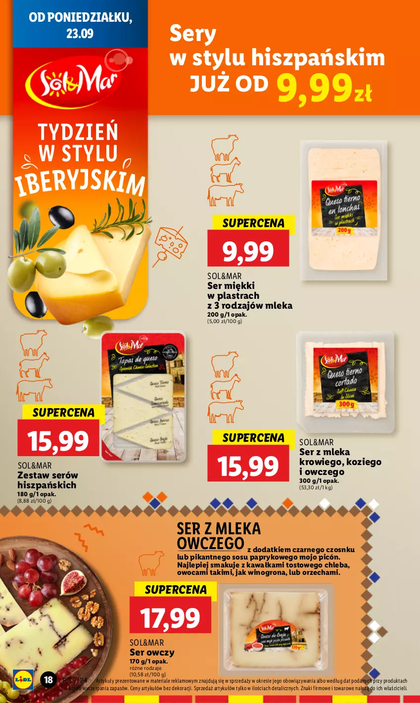 Gazetka promocyjna Lidl - GAZETKA - ważna 23.09 do 25.09.2024 - strona 22 - produkty: Chleb, Kawa, Ser, Ser owczy, Sos, Wino, Winogrona