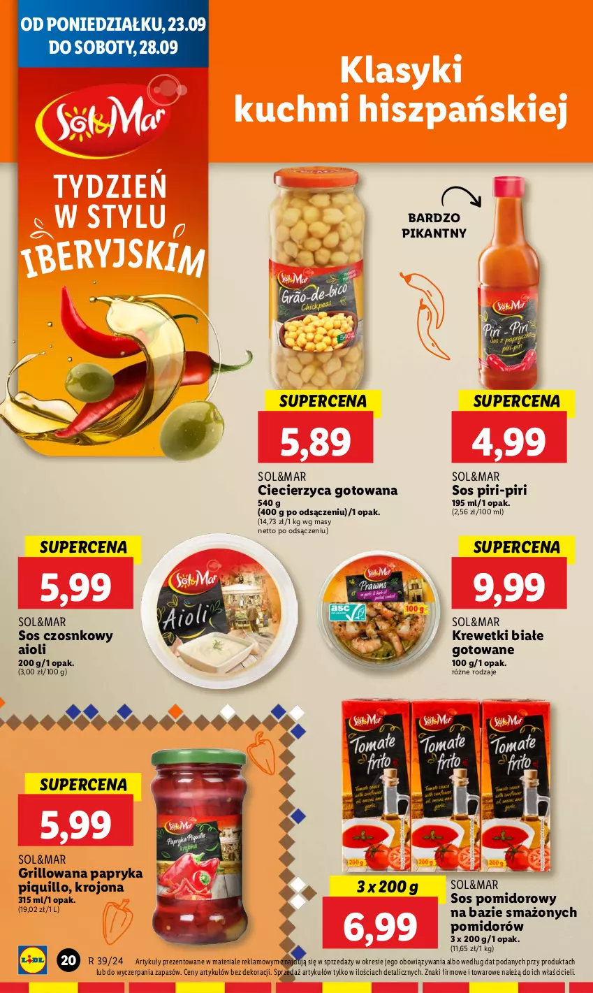 Gazetka promocyjna Lidl - GAZETKA - ważna 23.09 do 25.09.2024 - strona 24 - produkty: Grill, Krewetki, Papryka, Sos, Sos czosnkowy, Sos pomidorowy