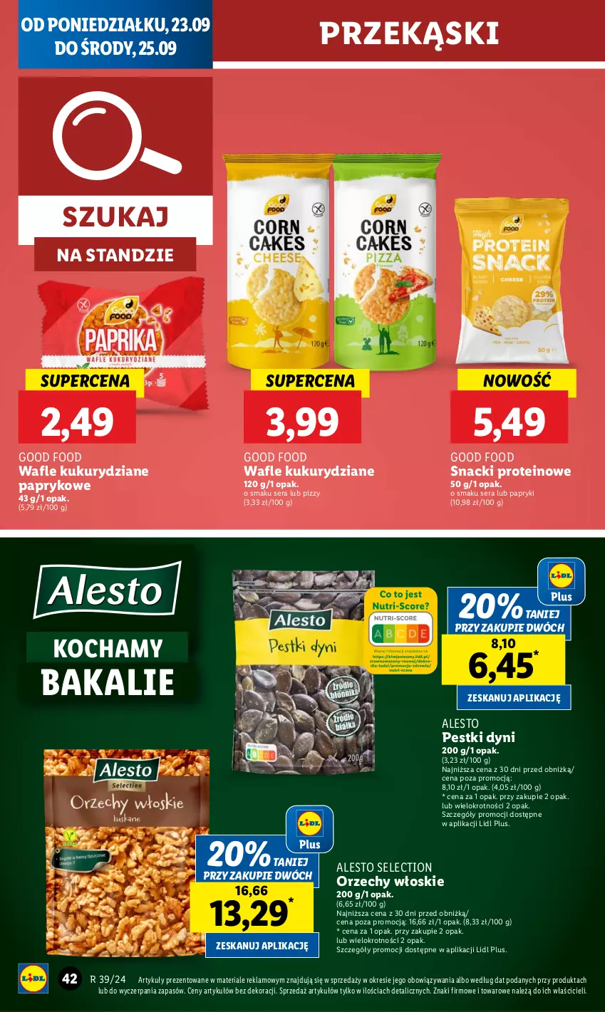 Gazetka promocyjna Lidl - GAZETKA - ważna 23.09 do 25.09.2024 - strona 48 - produkty: Koc, Orzechy włoskie, Pestki dyni, Ser, Wafle