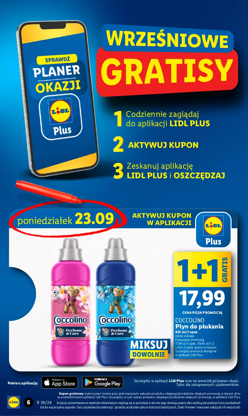 Gazetka promocyjna Lidl - GAZETKA - ważna 23.09 do 25.09.2024 - strona 8 - produkty: Coccolino, Gra, Płyn do płukania