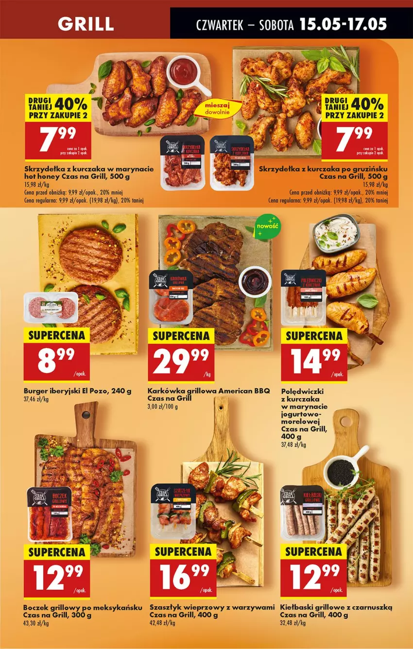 Gazetka promocyjna Biedronka - Od Czwartku - ważna 15.05 do 21.05.2025 - strona 21 - produkty: Boczek, Burger, Grill, Jogurt, Kurczak, Skrzydełka z kurczaka, Warzywa