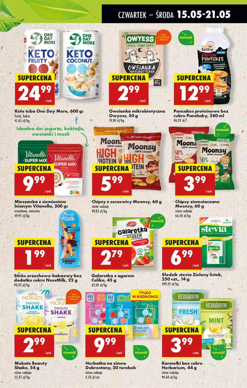 Gazetka promocyjna Biedronka - Od Czwartku - ważna 15.05 do 21.05.2025 - strona 35 - produkty: Chipsy, Gala, Galaretka, Jogurt, Kakao, Kokos, Owsianka, Stek