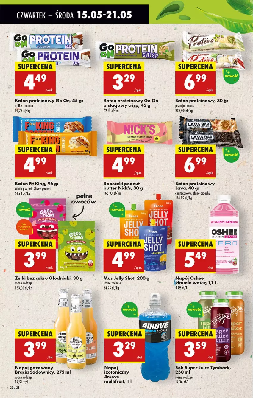 Gazetka promocyjna Biedronka - Od Czwartku - ważna 15.05 do 21.05.2025 - strona 36 - produkty: Babeczki, Baton, Kokos, Mus, Napój, Napój gazowany, Oshee, Sok, Tymbark