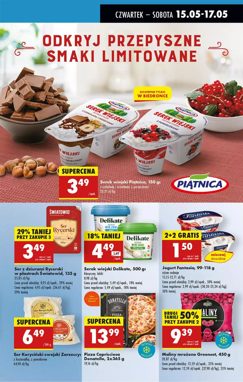 Gazetka promocyjna Biedronka - Od Czwartku - ważna 15.05 do 21.05.2025 - strona 37 - produkty: Fa, Fanta, Jogurt, Maliny, Pizza, Ser, Serek, Serek wiejski
