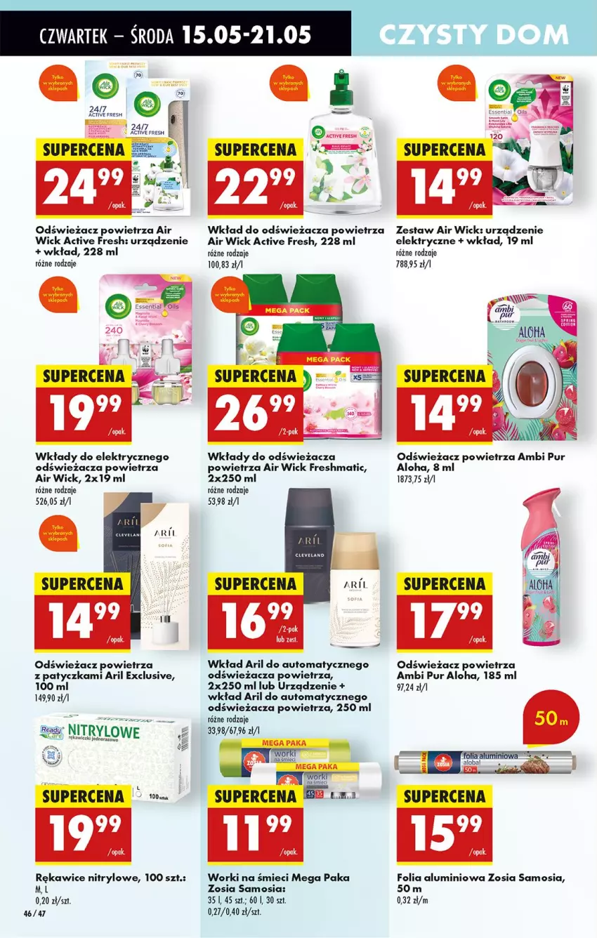 Gazetka promocyjna Biedronka - Od Czwartku - ważna 15.05 do 21.05.2025 - strona 62 - produkty: Air Wick, Ambi Pur, Folia aluminiowa, Odświeżacz powietrza, Pur, Rękawice, Ser