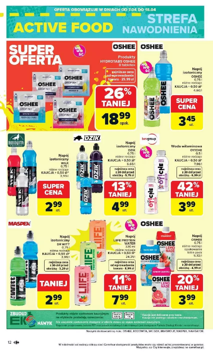 Gazetka promocyjna Carrefour - Gazetka Carrefour, Market od poniedziałku! - ważna 07.04 do 11.04.2026 - strona 14 - produkty: Fa, Oshee, Woda