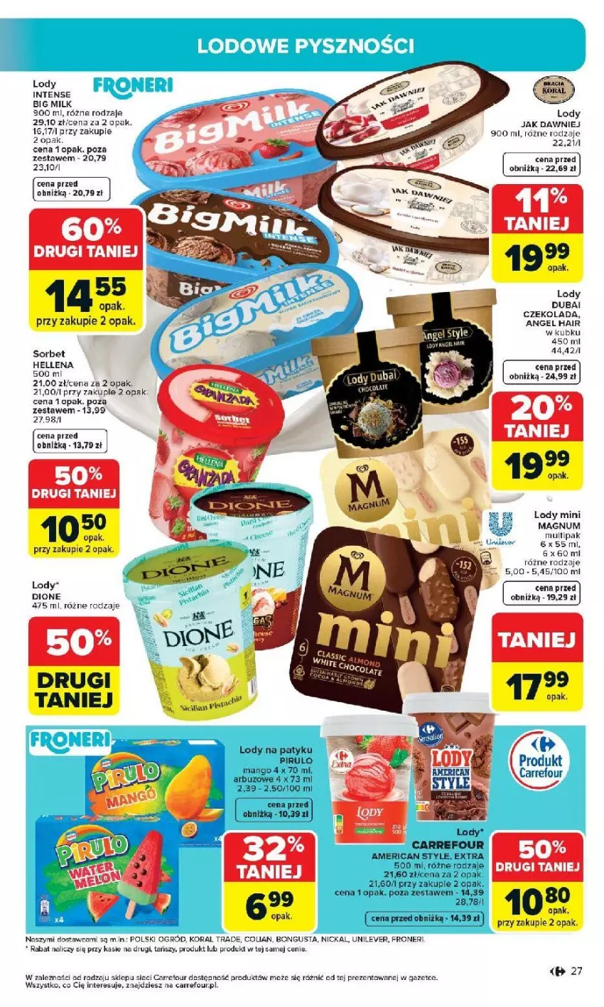 Gazetka promocyjna Carrefour - Gazetka Carrefour, Market od poniedziałku! - ważna 07.04 do 11.04.2026 - strona 29 - produkty: Arbuz, Big Milk, Czekolada, Hellena, Lody, Ogród