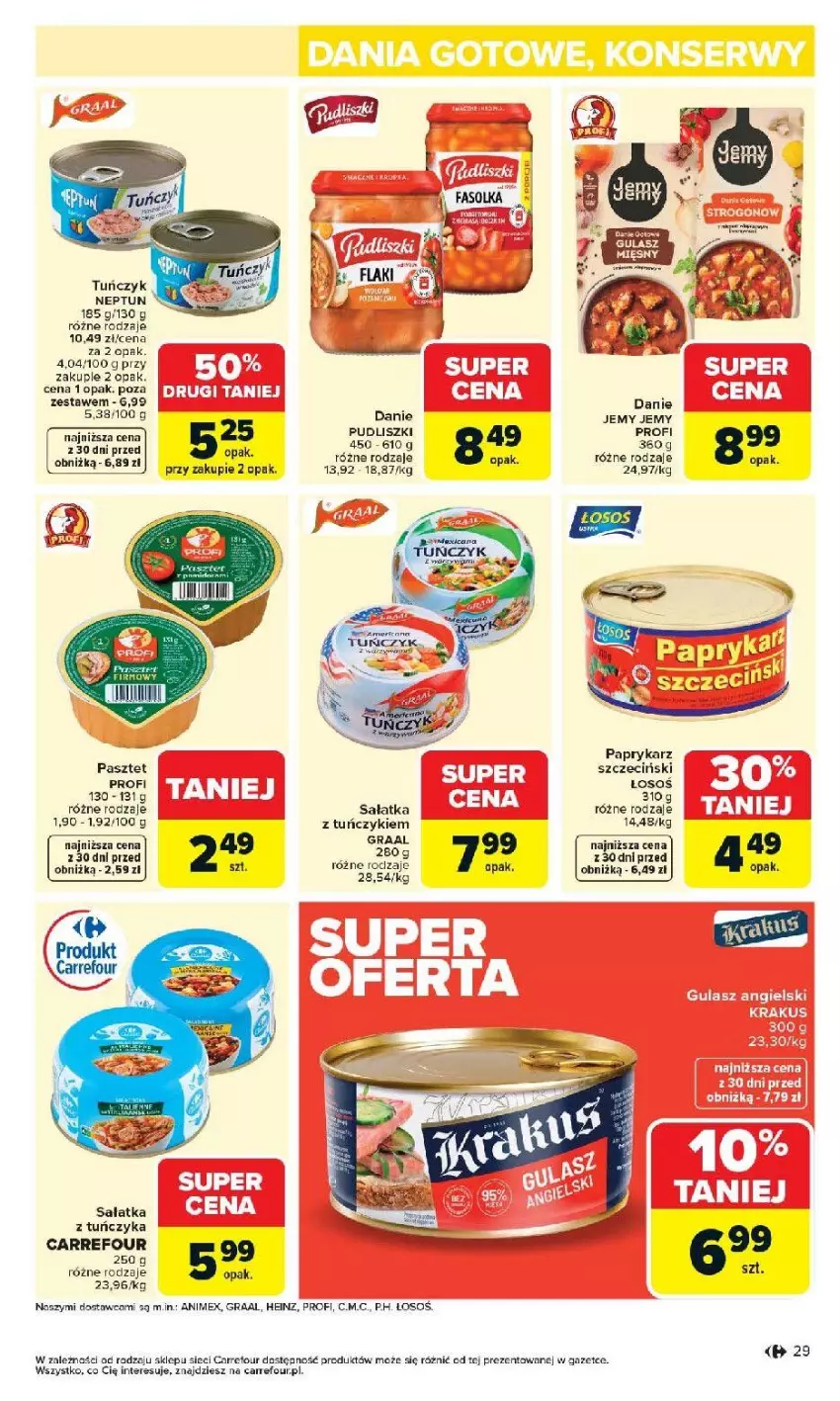 Gazetka promocyjna Carrefour - Gazetka Carrefour, Market od poniedziałku! - ważna 07.04 do 11.04.2026 - strona 31 - produkty: EPEE, Fa, Papryka, Paprykarz, Pasztet, Pudliszki, Sałat, Sałatka, Tuńczyk