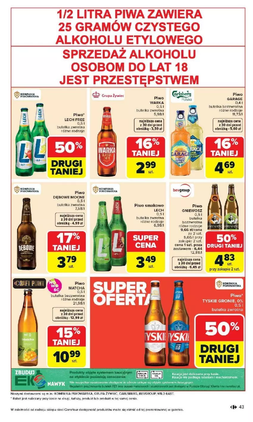 Gazetka promocyjna Carrefour - Gazetka Carrefour, Market od poniedziałku! - ważna 07.04 do 11.04.2026 - strona 45 - produkty: Carlsberg, Fa, Piwa, Piwo, Rum, Warka