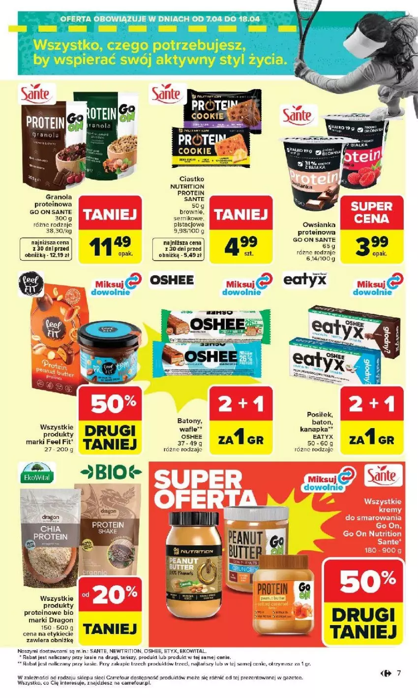 Gazetka promocyjna Carrefour - Gazetka Carrefour, Market od poniedziałku! - ważna 07.04 do 11.04.2026 - strona 9 - produkty: Brownie, Gra, Granola, Owsianka, Pur, Sante