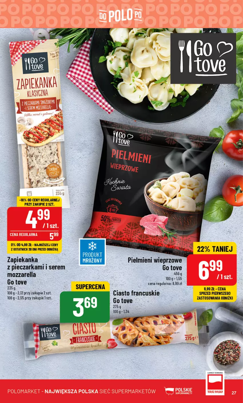 Gazetka promocyjna PoloMarket - Gazetka pomocyjna - ważna 23.08 do 29.08.2023 - strona 27 - produkty: Ciasto francuskie, Piec, Pieczarka, Ser, Zapiekanka