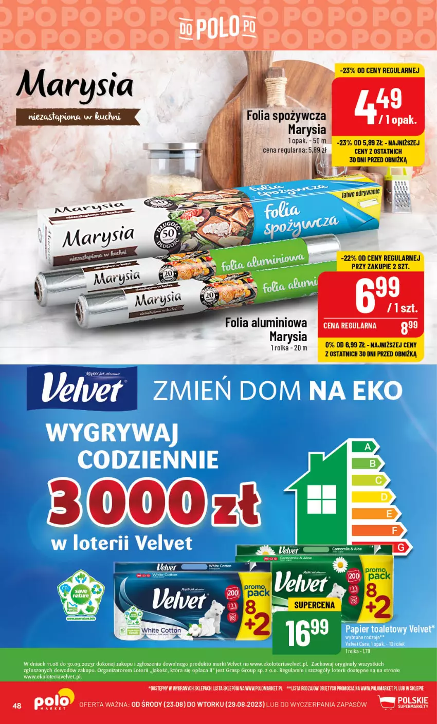 Gazetka promocyjna PoloMarket - Gazetka pomocyjna - ważna 23.08 do 29.08.2023 - strona 48 - produkty: Gin, Gry, Ocet, Papier, Papier toaletowy, Velvet