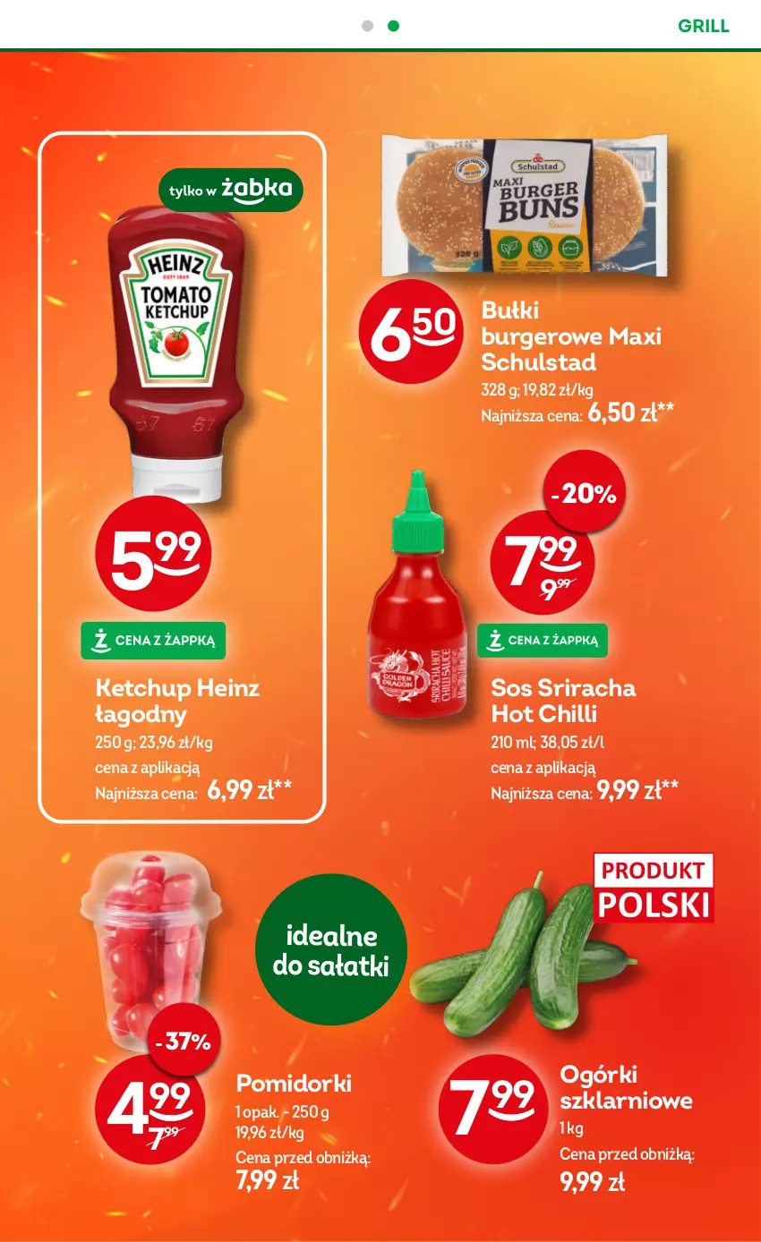 Gazetka promocyjna Żabka - ważna 02.07 do 15.07.2025 - strona 25 - produkty: Burger, Grill, Heinz, Ketchup, Pomidorki, Sałat, Sos