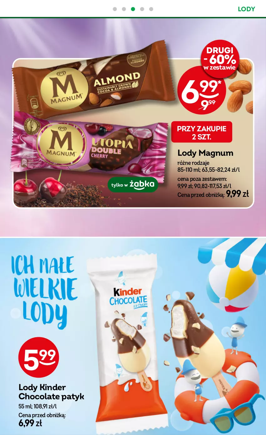 Gazetka promocyjna Żabka - ważna 02.07 do 15.07.2025 - strona 30 - produkty: Kinder, Lody