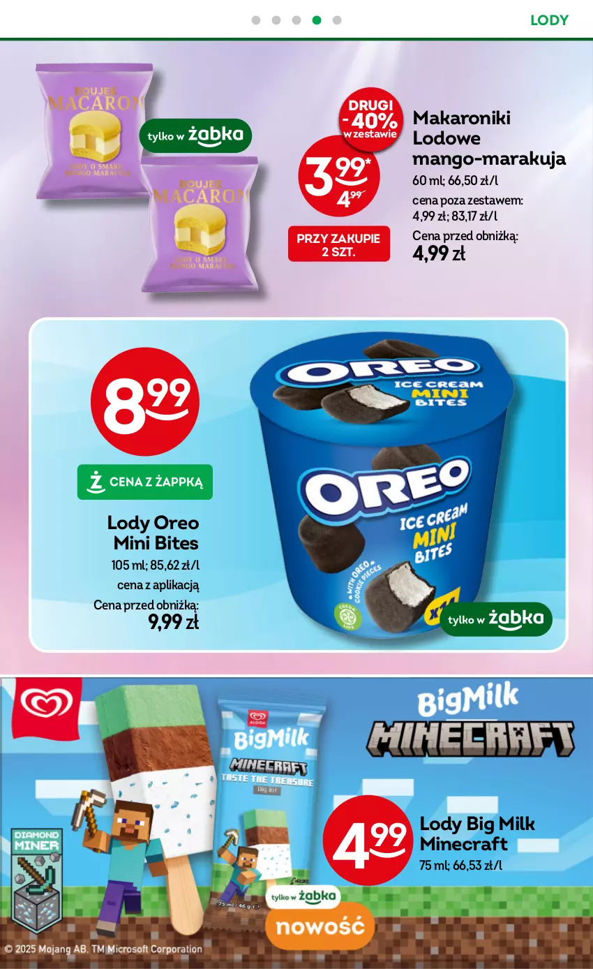 Gazetka promocyjna Żabka - ważna 02.07 do 15.07.2025 - strona 31 - produkty: Big Milk, Lody, Makaron, Mango, Minecraft, Oreo