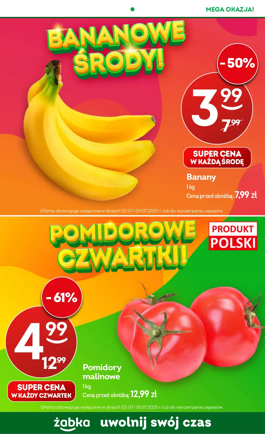 Gazetka promocyjna Żabka - ważna 02.07 do 15.07.2025 - strona 53 - produkty: Banany, Pomidory