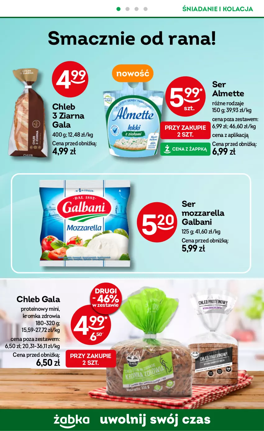 Gazetka promocyjna Żabka - ważna 02.07 do 15.07.2025 - strona 60 - produkty: Almette, Chleb, Gala, Galbani, Mozzarella, Ser
