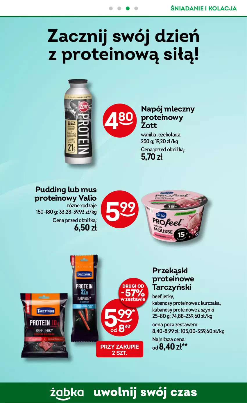 Gazetka promocyjna Żabka - ważna 02.07 do 15.07.2025 - strona 62 - produkty: Czekolada, Jerky, Kabanos, Kurczak, Mus, Napój, Napój mleczny, Pudding, Tarczyński, Zott