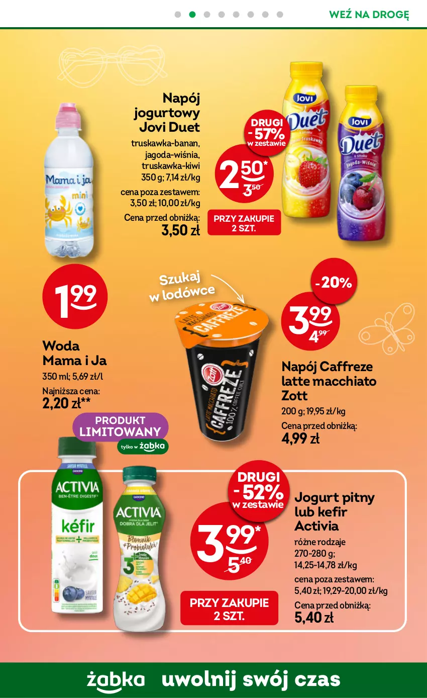 Gazetka promocyjna Żabka - ważna 02.07 do 15.07.2025 - strona 67 - produkty: Activia, Chia, Jogurt, Jogurt pitny, Kefir, Kiwi, Napój, Napój jogurtowy, Woda, Zott