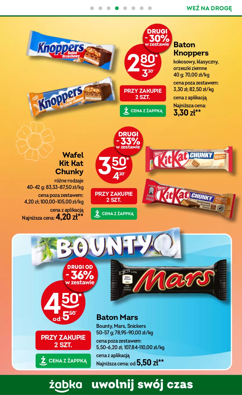 Gazetka promocyjna Żabka - ważna 02.07 do 15.07.2025 - strona 69 - produkty: Baton, Bounty, Kit Kat, Knoppers, Kokos, Mars, Orzeszki, Orzeszki ziemne, Snickers