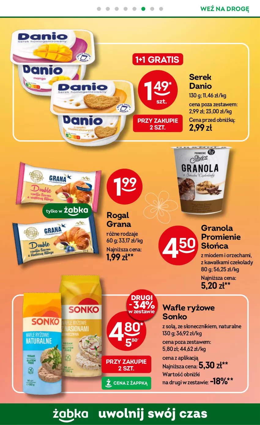 Gazetka promocyjna Żabka - ważna 02.07 do 15.07.2025 - strona 71 - produkty: Danio, Gra, Granola, Kawa, Rogal, Ryż, Ser, Serek, Sonko, Wafle