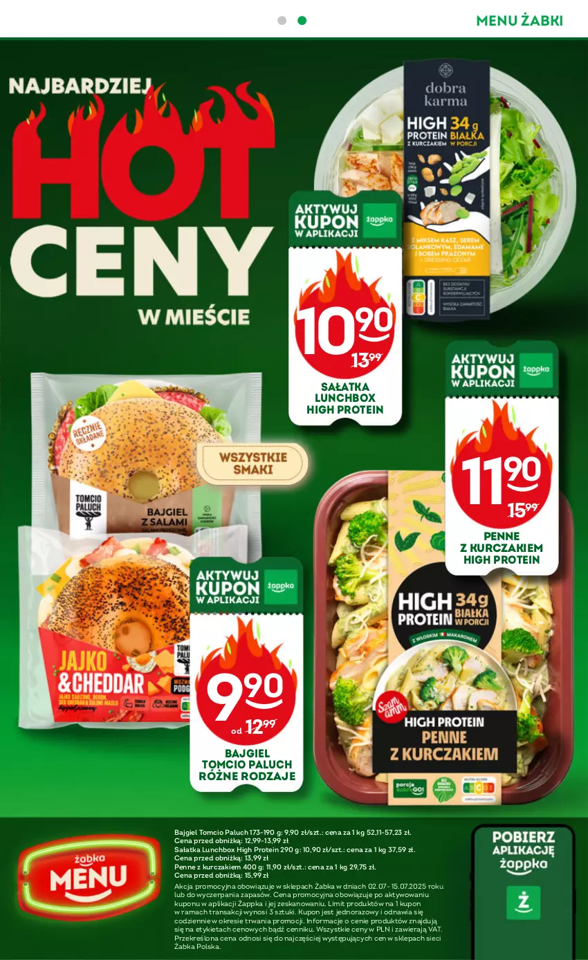 Gazetka promocyjna Żabka - ważna 02.07 do 15.07.2025 - strona 9 - produkty: Kurczak, Penne, Rama, Sałat, Sałatka, Tran