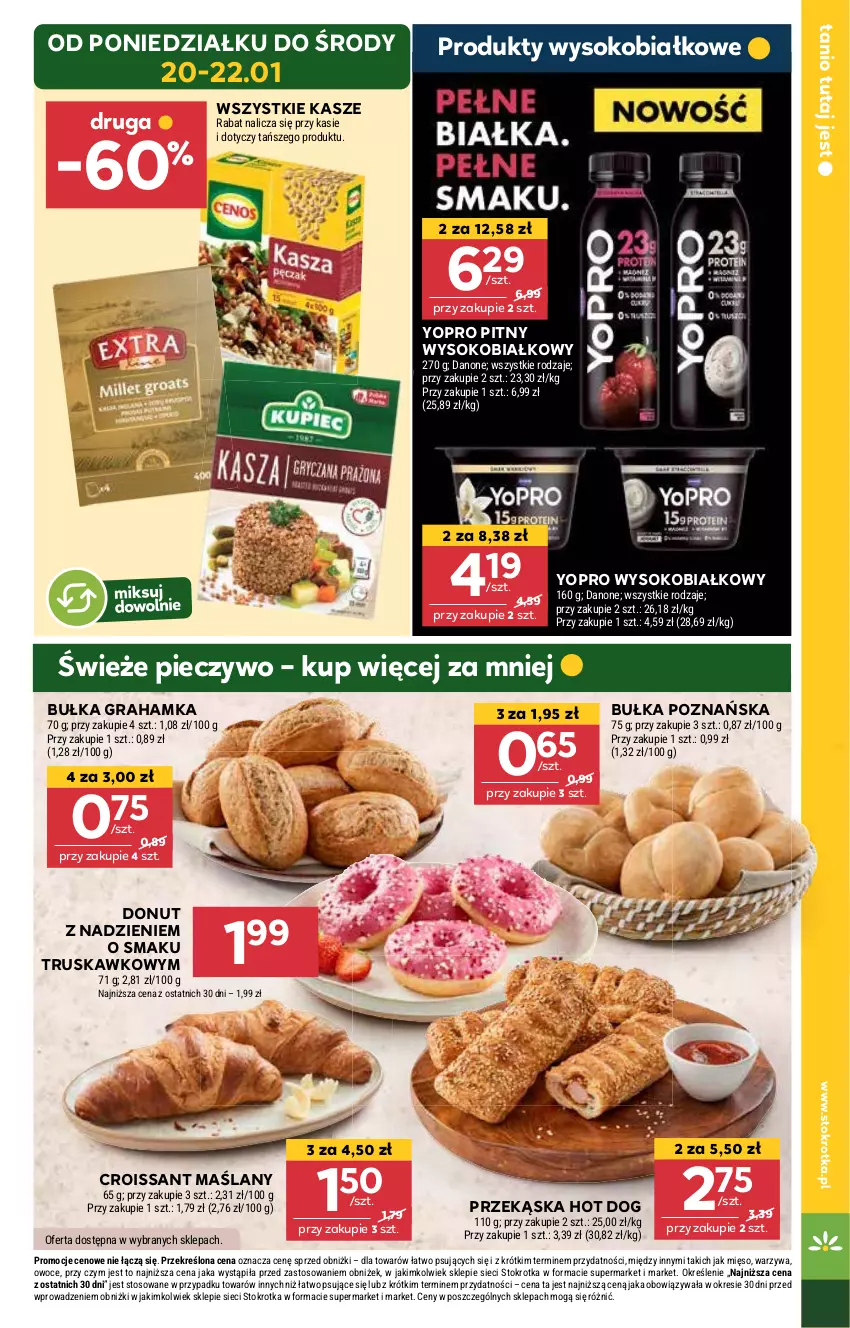 Gazetka promocyjna Stokrotka - Market Opole/Radom - ważna 16.01 do 22.01.2025 - strona 5 - produkty: Bułka, Bułka grahamka, Croissant, Donut, Gra, Hot dog, Mięso, Owoce, Piec, Pieczywo, Sok, Warzywa