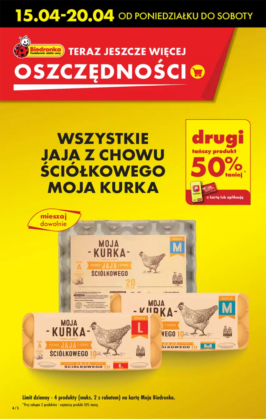 Gazetka promocyjna Biedronka - Od poniedzialku - ważna 15.04 do 20.04.2024 - strona 4 - produkty: Jaja