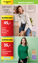 Gazetka promocyjna Lidl - GAZETKA - Gazetka - ważna od 16.03 do 16.03.2024 - strona 22 - produkty: Sweter, Kurtka, Kosz, Moda