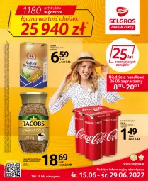 Gazetka promocyjna Selgros - Oferta spożywcza - Gazetka - ważna od 29.06 do 29.06.2022 - strona 1 - produkty: Kawa rozpuszczalna, Cukier, Kawa, Coca-Cola, Tran, Cukier trzcinowy, Jacobs, Napój, LG, Fa