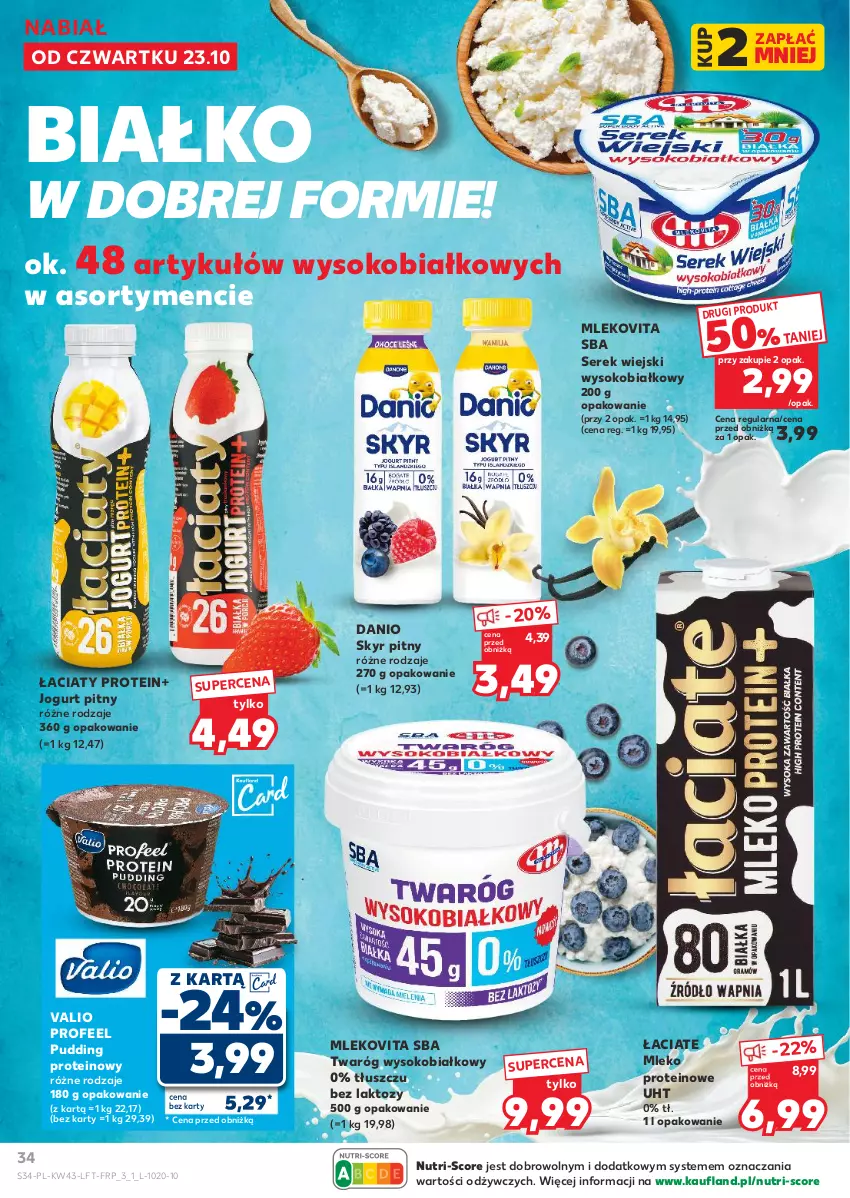Gazetka promocyjna Kaufland - Gazetka tygodnia - ważna 23.10 do 28.10.2025 - strona 34 - produkty: Danio, Jogurt, Jogurt pitny, Mleko, Mlekovita, Pudding, Ser, Serek, Serek wiejski, Sok, Twaróg