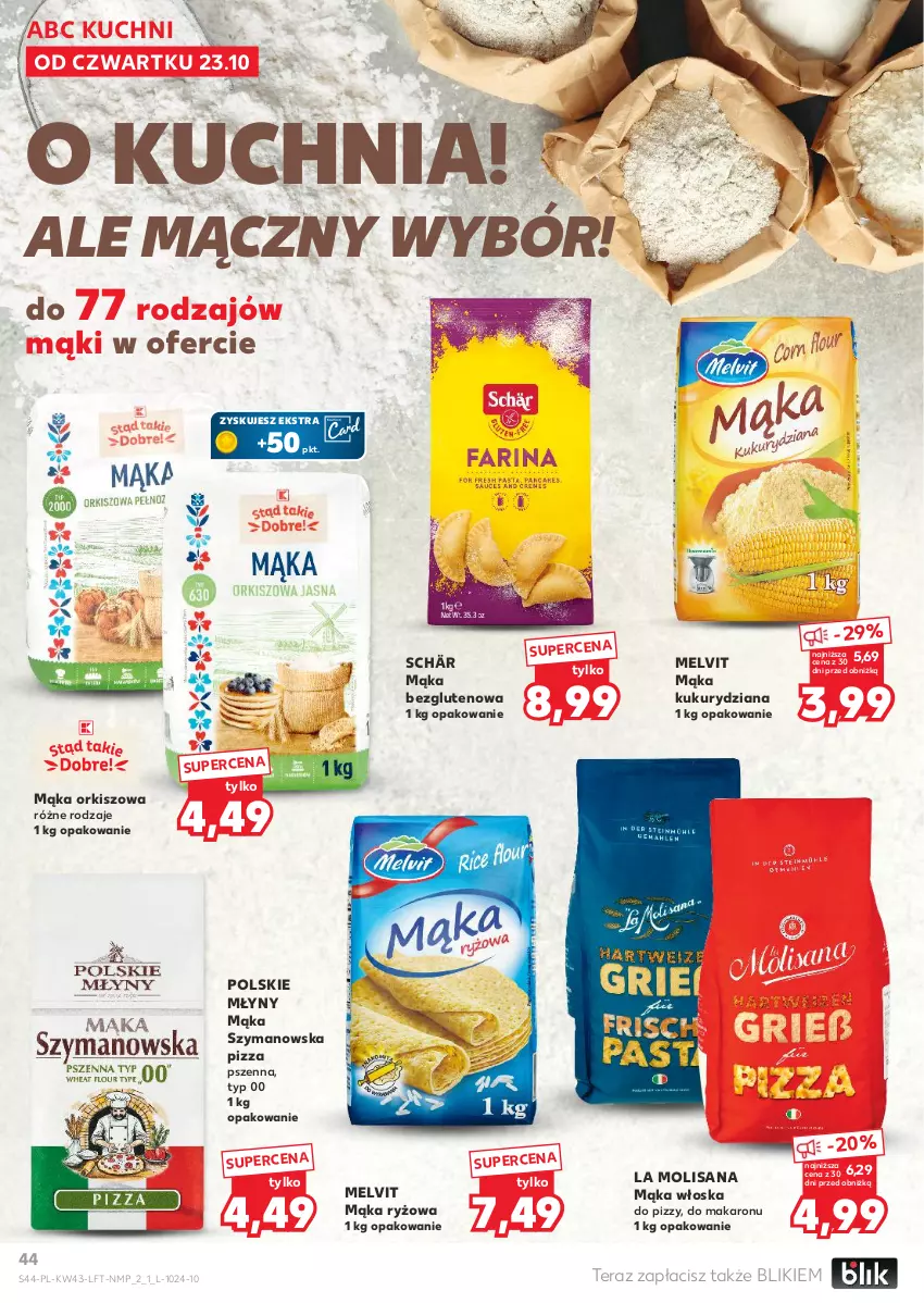 Gazetka promocyjna Kaufland - Gazetka tygodnia - ważna 23.10 do 28.10.2025 - strona 44 - produkty: Isana, Kuchnia, Mąka, Makaron, Melvit, Pizza, Polskie Młyny, Ryż, Tera