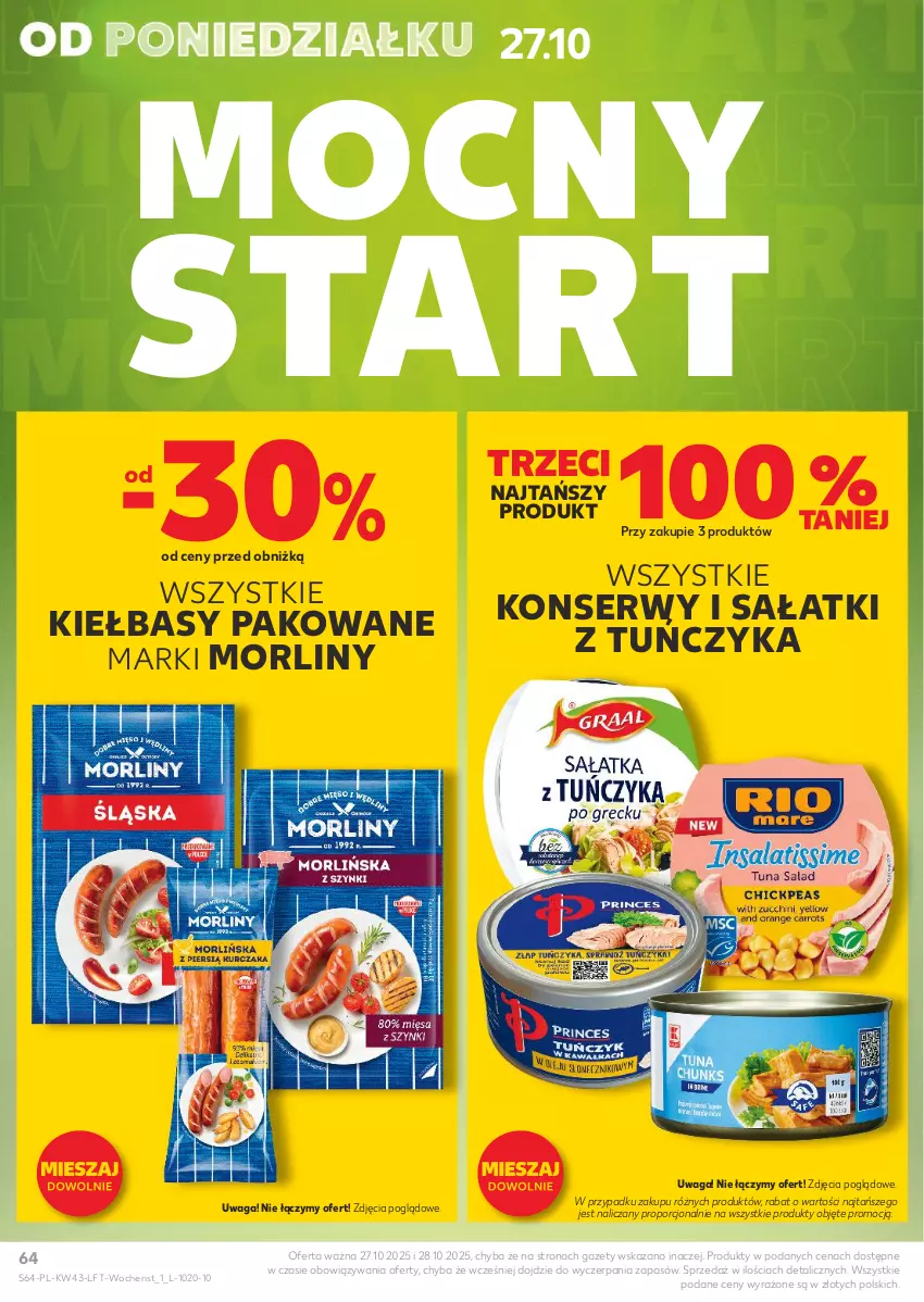 Gazetka promocyjna Kaufland - Gazetka tygodnia - ważna 23.10 do 28.10.2025 - strona 64 - produkty: Morliny, Por, Sałat, Ser, Tuńczyk, Waga