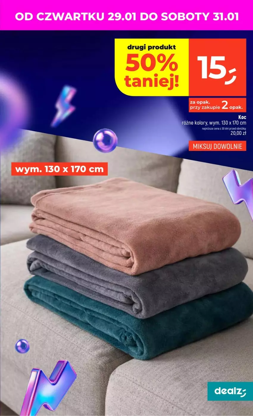 Gazetka promocyjna Dealz - NOWA GAZETKA - ważna 29.01 do 04.02.2026 - strona 7 - produkty: Koc