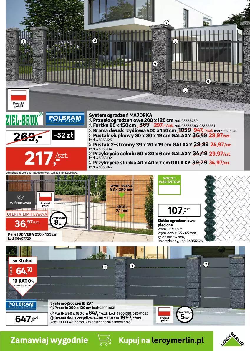 Gazetka promocyjna Leroy Merlin - Gazetka Leroy Merlin - ważna 17.06 do 14.07.2026 - strona 11 - produkty: Chodnik, Gala, Gra, Orka, Płyta, Rama, Siatka